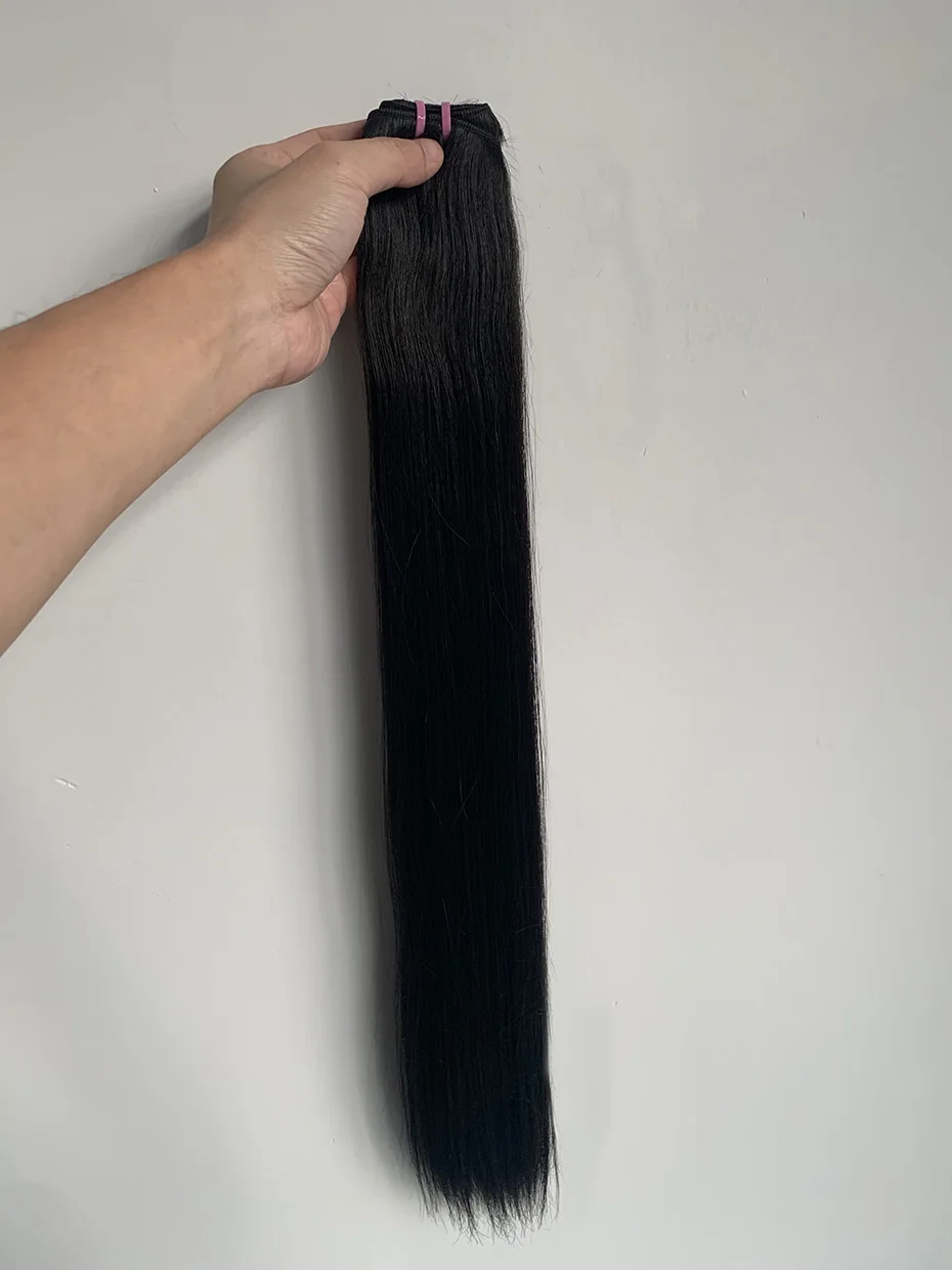 الخام الفيتنامية مزدوجة تعادل 100% حزم الشعر البشري العظام مستقيم 15A نسج على شكل شعر إنسان حزمة لحمة أسود طبيعي 18 20 22 بوصة