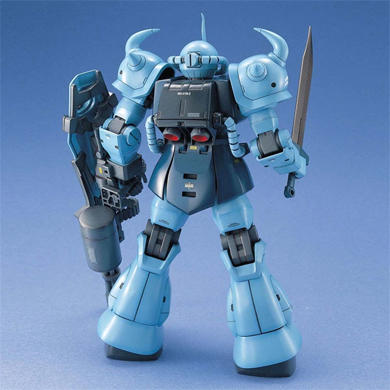 Bandai MG MS-07B-3B3 Gouf Custom Gundam Model Mobile Suit Series Robot Toy Boy Christmas Gift Puzzle Assembly Figure Ornament