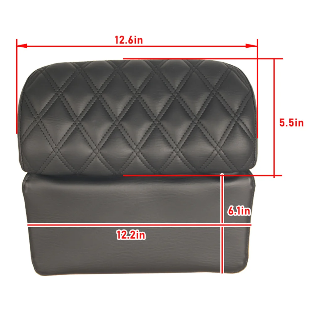 Motorcycle Black Diamond Razor Tour Pak Pad Rear Passenger Backrest Suitable For Harley Touring 2014-2024 - Image 6