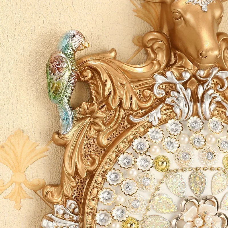 European creative background wall ecoratio flower and bird retro pendant living room pendant ba