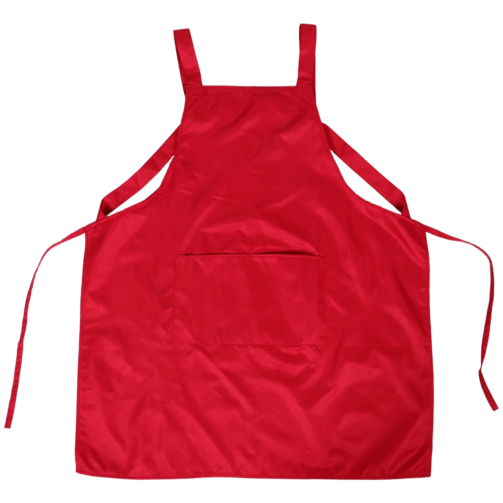 

Waterproof Cooking Apron Red Adjustable Lightweight Bib with Pockets Kitchen Baking Bbq Work Chef Apron Waterproof Aprons