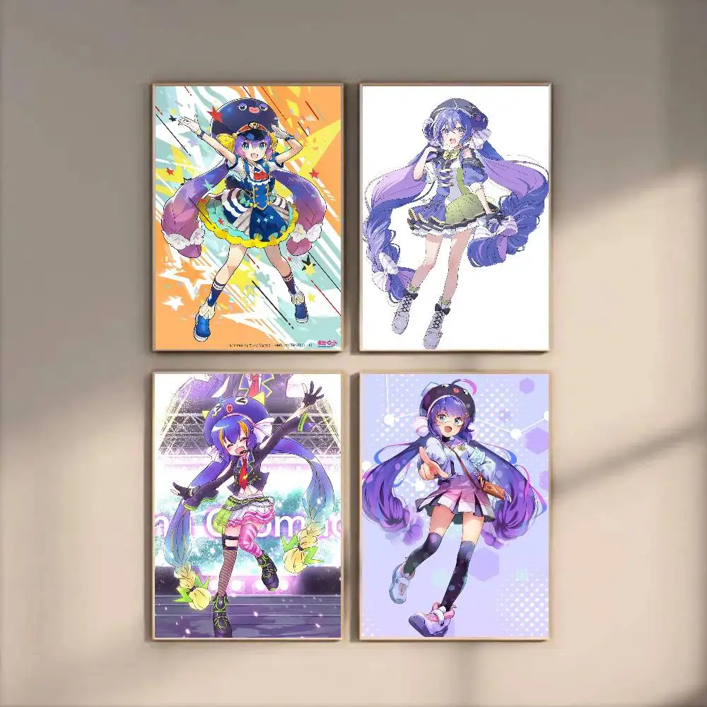 Virtual Singer O-Otomachi Una Poster Art Sticky Wall Waterproof Home Living Room Bedroom Bar Aesthetic Decoration