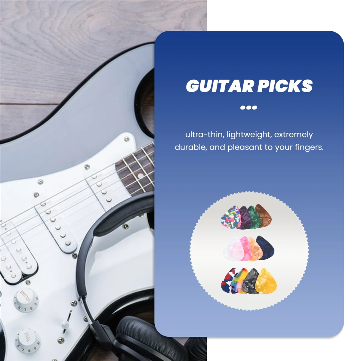 

KIKI 60 Pack Abstract Art Colorful Guitar Picks, Guitar Gift For Bass, Electric & Acoustic Guitars Includes 0.46mm, 0.71