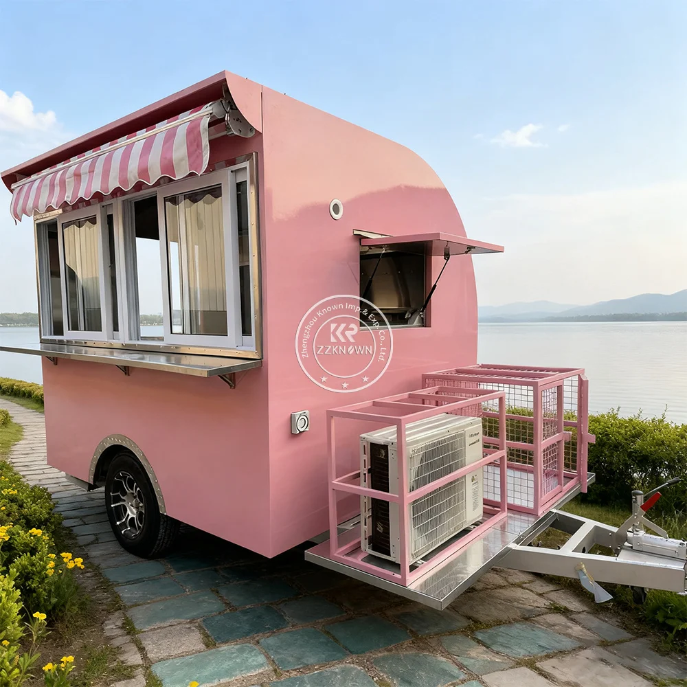 

Factory Customized Food Truck Trailer Mobile Shawarma Food Truck for Sale Hotdog Ice Cream BBQ Beer Bar Cafe Coffee Cart