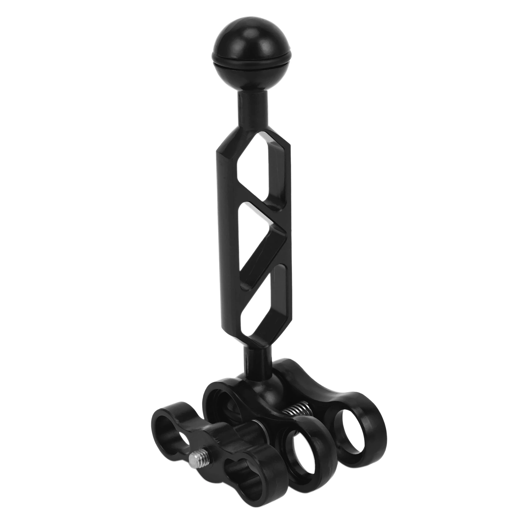 FULL-2X Aluminum Alloy Scuba Diving Light Torch Dual Ball Joint And 1Set Butterfly Clip Clamp Mount For Photography Camera