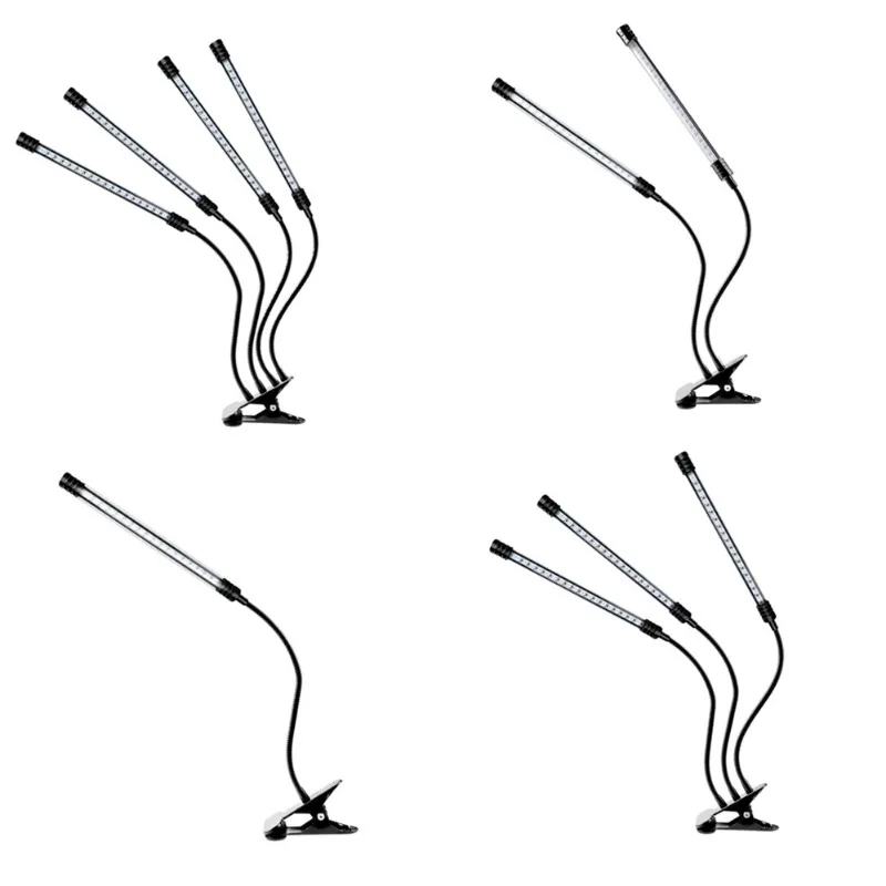 フルスペクトルUSB LEDグローライト,4ヘッド,5V,花,種子,屋内成長ボックス