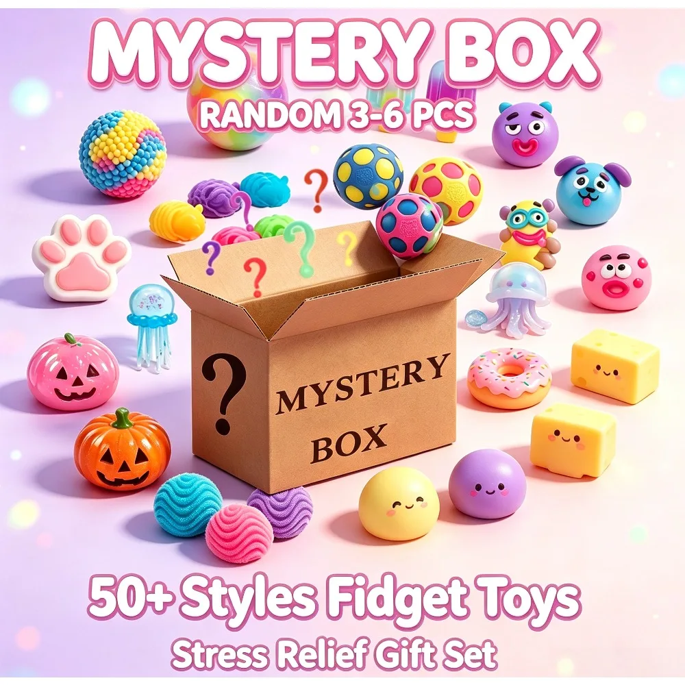 2026 Holiday Squishy Mystery Blind Box, Random Surprise Squeeze Toys, 1Pieces Guaranteed Cute Stress Relief Fidget Toy Set