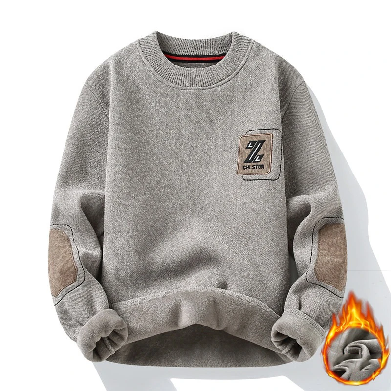 Men's Solid Knit Pullover Sweater Men Clothing Warm Sweat-shirt Casual Fashion Streetwear for Spring Autumn Hombre Male New