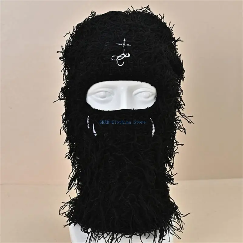 N0PE สำหรับผู้ใหญ่ Balaclava Outdoor Windproof Windproop Hole Exposed Neck Hat ป้องกันหมวกสำหรับผู้หญิง