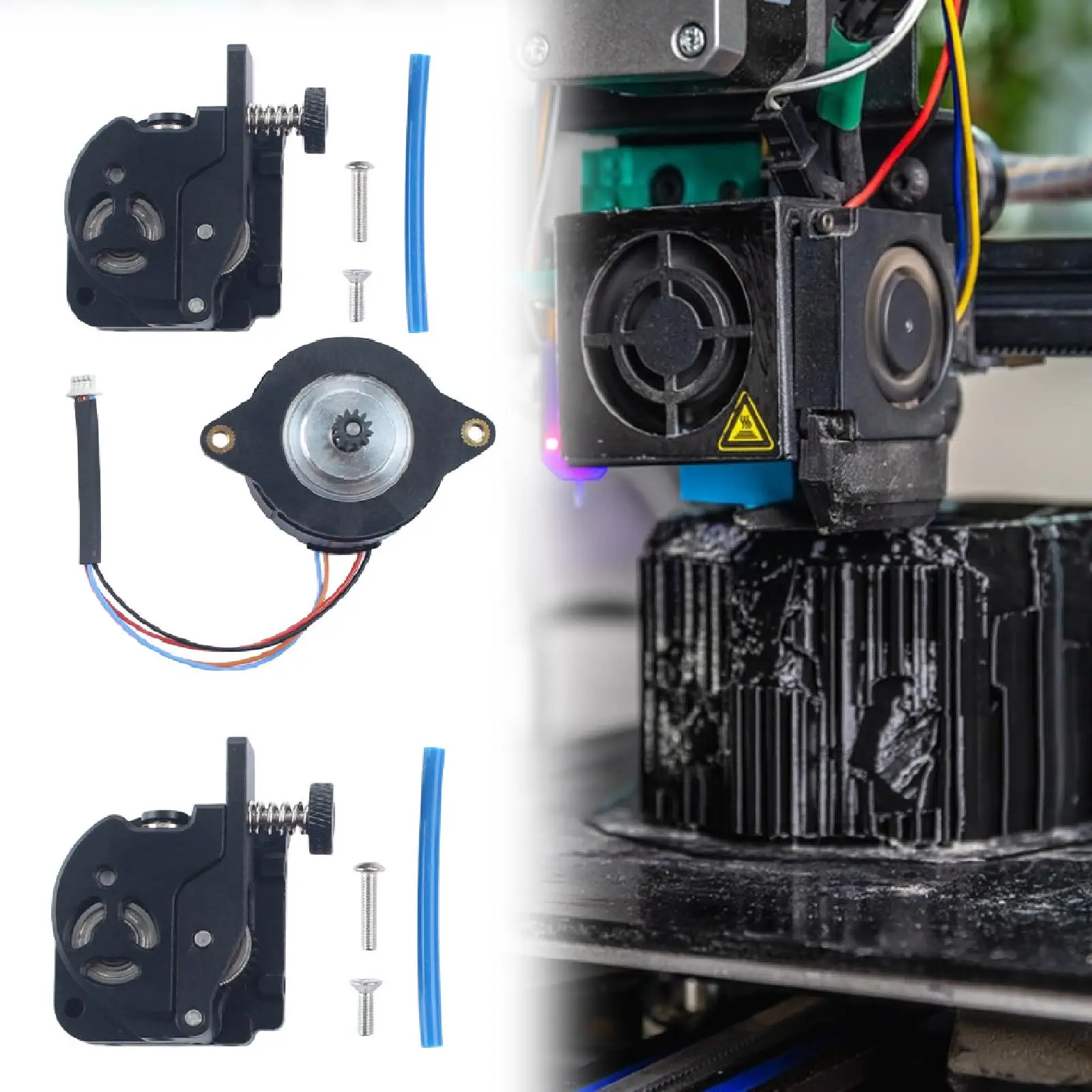 

3D Printer Extruder Kit DIY Easy Installation Home Spare Component Replacement Professional Repair Dual Gear Feeding for K1c