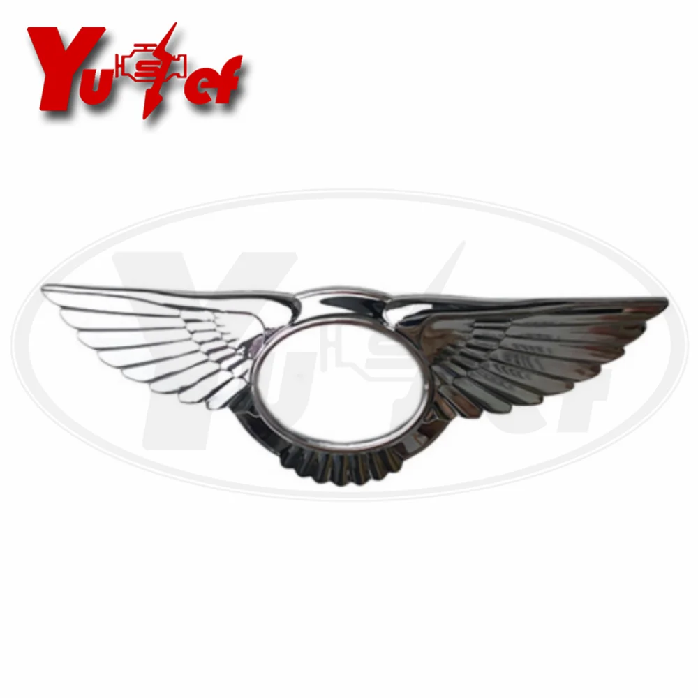 3W0853621A Bentley Flying Spur Front Grill Wings Silver Badge Emblem