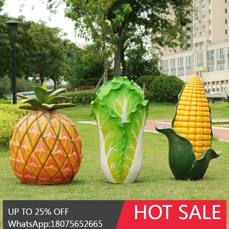 MJY simulation fruit and vegetable fiberglass garden landscape cabbage ornament plant decoration