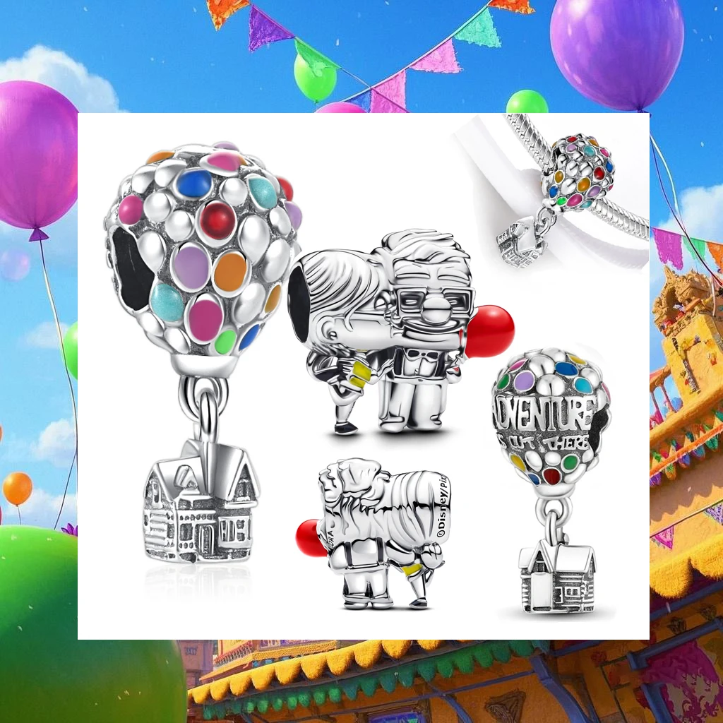 

Miniso Disney Coco товары из фильма, подвески, серебро 925, оригинальный браслет, воздушный шар, бабушкины бусины, подвеска для ювелирных изделий