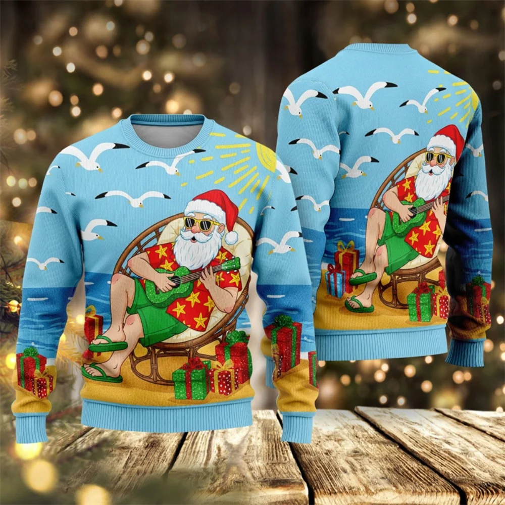 

Hilarious Ho Ho Ugly Christmas Sweater Naughty 3D Print Santa Crewneck Sweatshirt Funny Unisex Pullovers Mens Sweater 2026