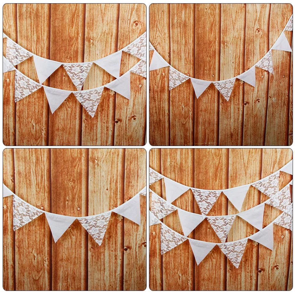 

Rose Leaves Lace Hanging Flag Bunting Triangle Banner Flags Pretty Wedding Banners Pennants