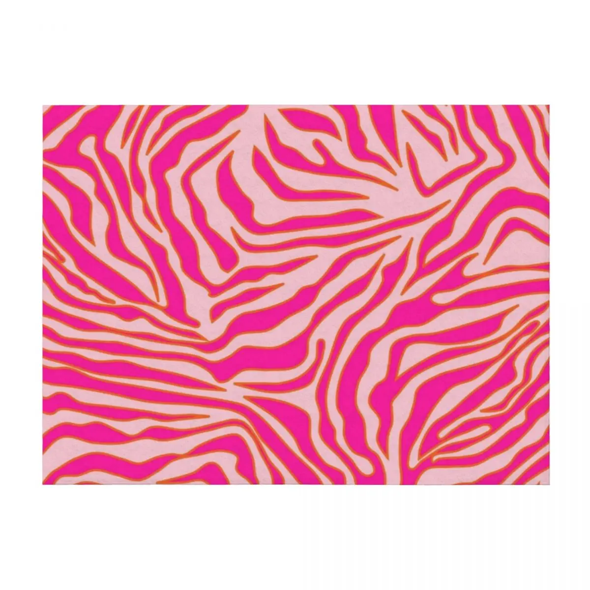 

Zebra Print Pink And Orange Zebra Stripes Wild Animal Print Preppy Decor Modern Zebra Pattern Throw Blanket Thermal Blankets