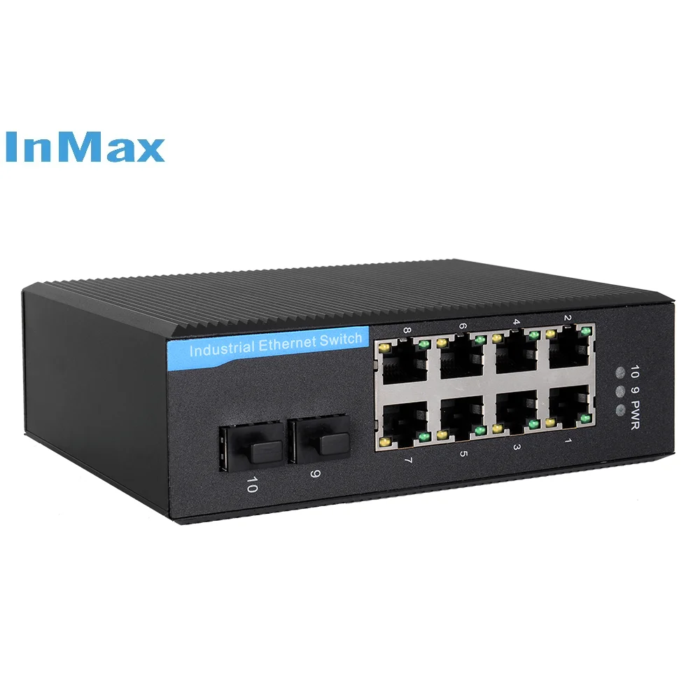 24V 8 Port 10 Port Din Rail Mini Outdoor 10 100 1000M Gigabit Industrial Ethernet Network Switch