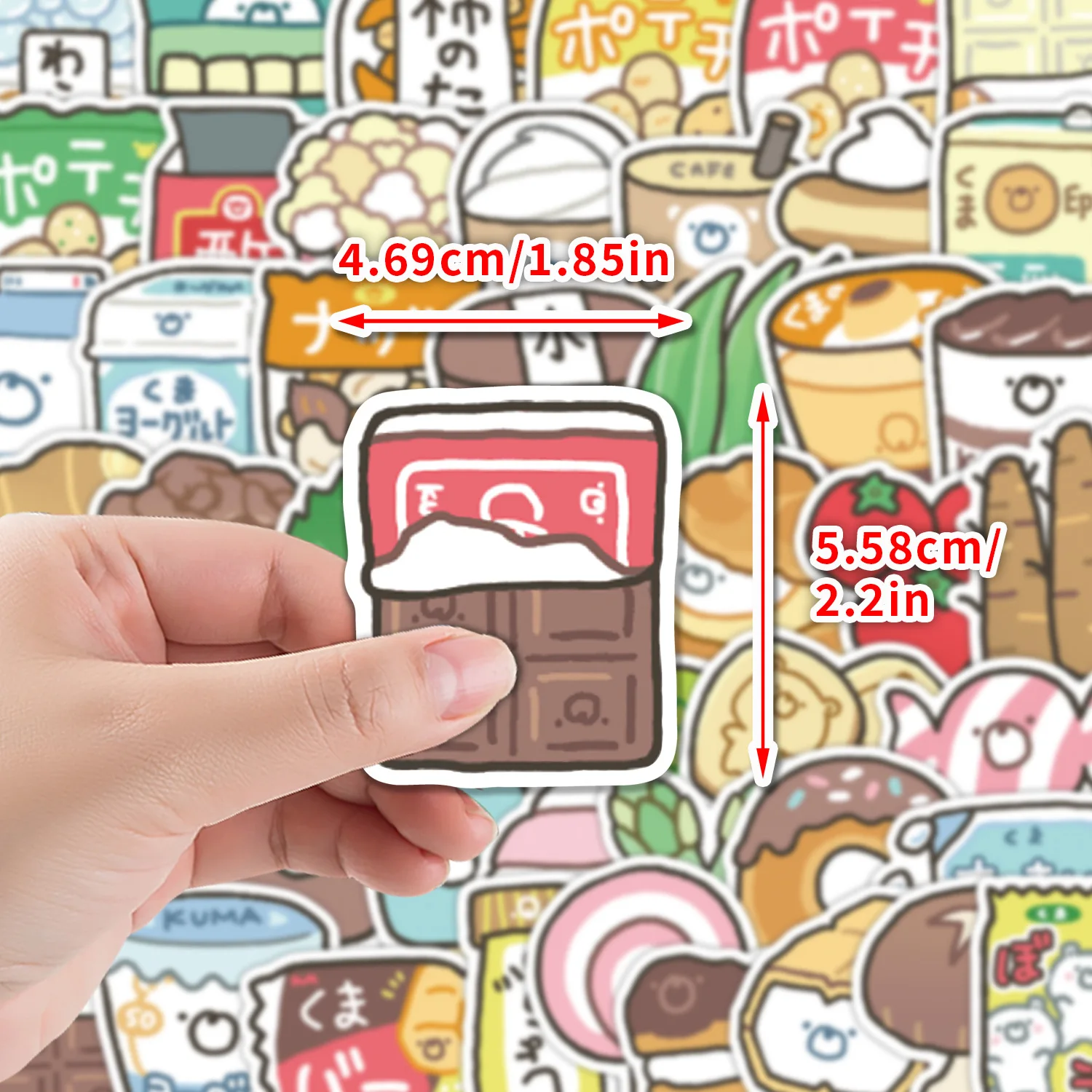 10/30/50PCS stile manga giapponese stile carino cibo graffiti adesivi per tazza d'acqua telefono computer notebook cancelleria bagagli