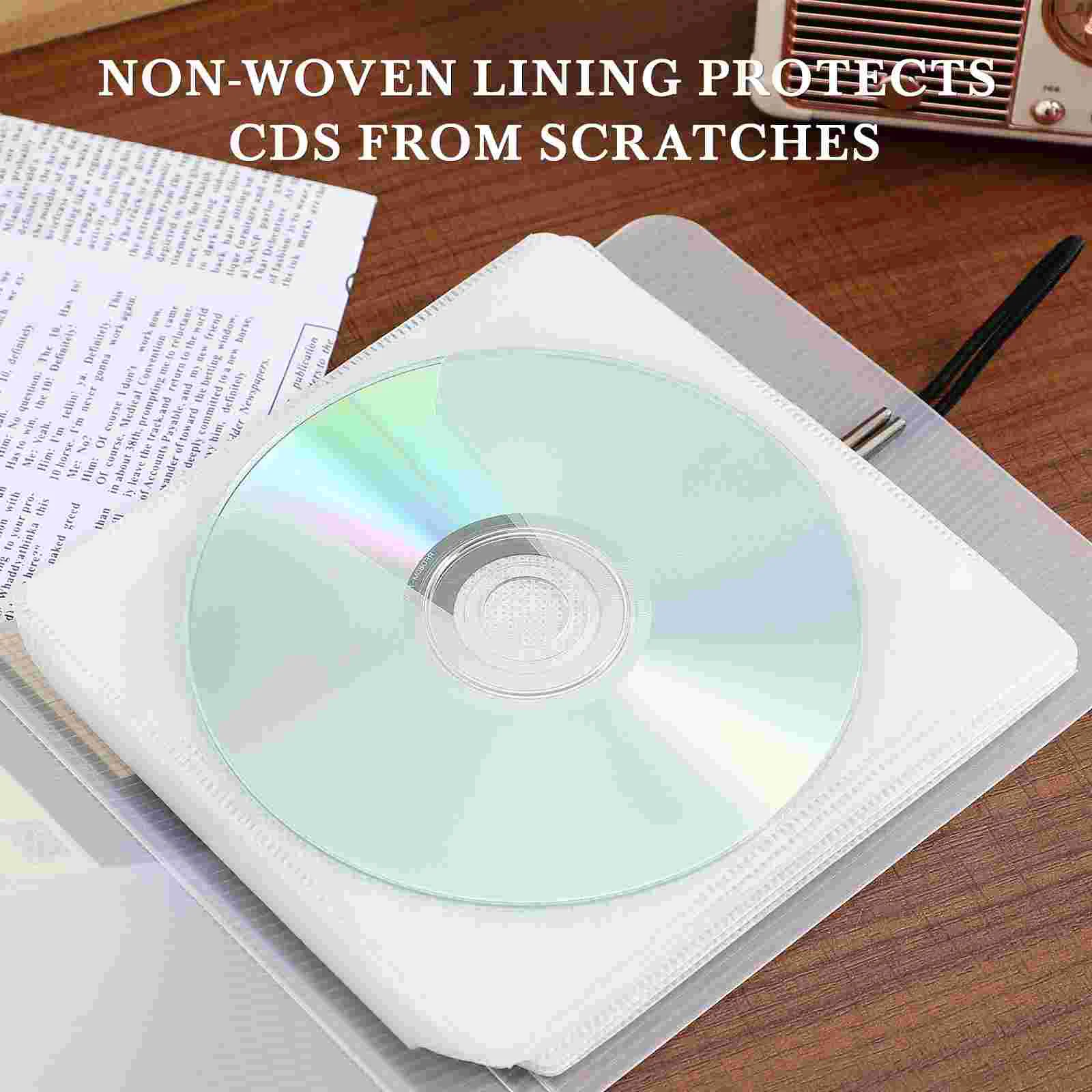 12 Capacity CD Bag Clear Storage Case Transparent DVD Wallet Organizer Holder Container Disc Wallets