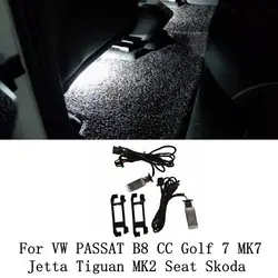 Car Interior LED Footwell Light Foot Lamp with Cable Wire Harness for PASSAT 3G B8 Golf 7 MK7 Tiguan 2017 5GG947409