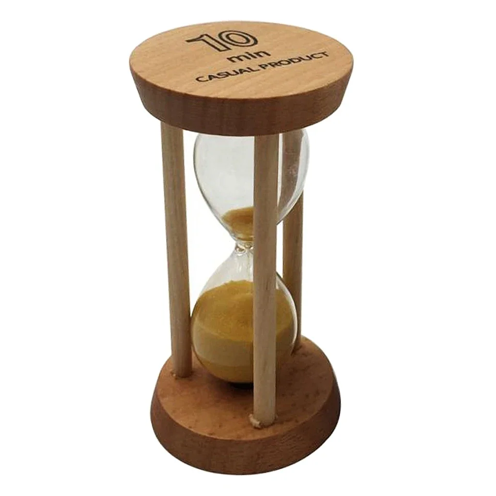 10 Minutes Sand Timer Hourglass Wooden Sandglass Hourglass Sand Timer for Classroom Teaching Kitchen Cooking Reading Ti