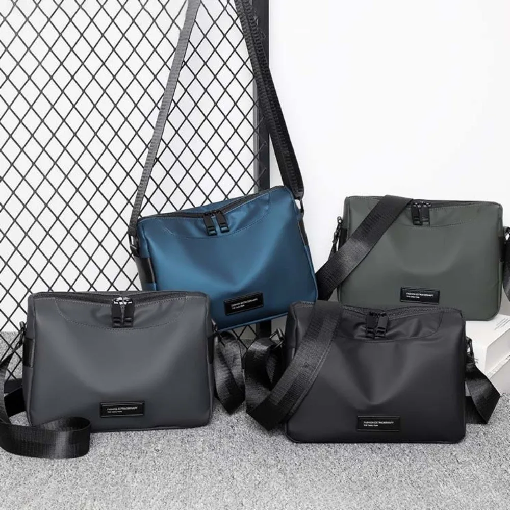 

Waterproof Men Crossbody Bag Phone Pouch Large Capacity Student Shoulder Bag Leisure with Multiple Pockets Messenger Bag Cycling