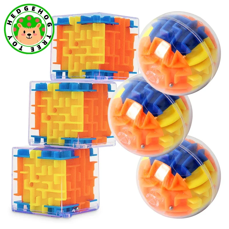 

Rolling Ball 3D Maze Cube Transparent Six-Sided Puzzle Speed Matching Cube Game Cube Maze Children's Educational