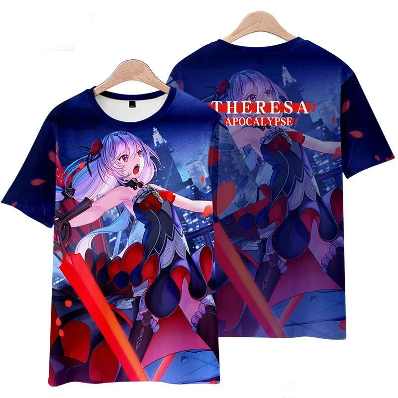 New Popular Game Honkai Impact 3 Elysia T-shirt 3D Print Men Women Short Sleeve O-Neck tshirt Harajuku Anime Tee Y2k Top Clothes