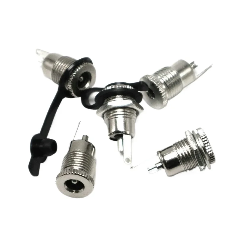 2Pcs DC-099 Panel Mount DC Power Jack Socket 5.52.1 /5.52.5mm Metal Female DC Connector