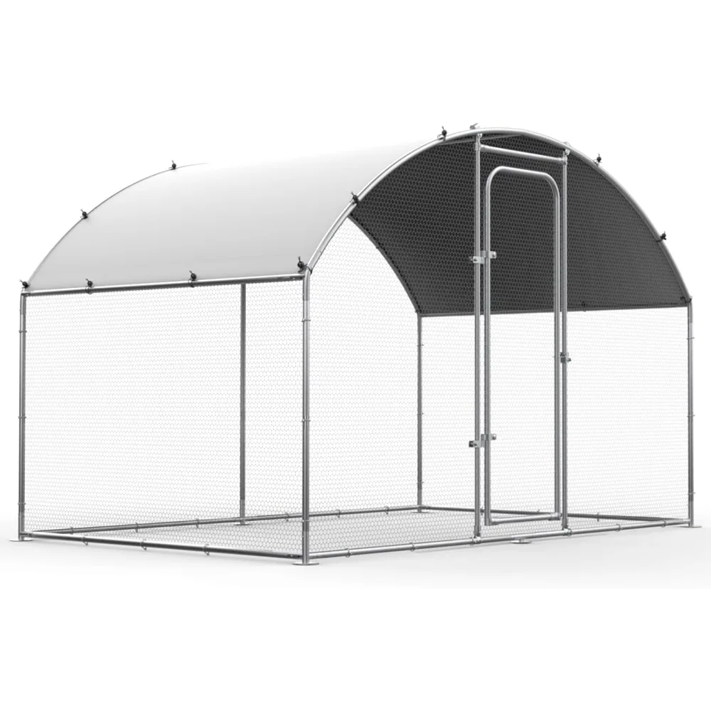 

Chicken Coop Metal Large Chicken Run for Yard Chicken Pen Outdoor Heavy Duty Poultry Cage with Waterproof and Anti-Ultraviolet C