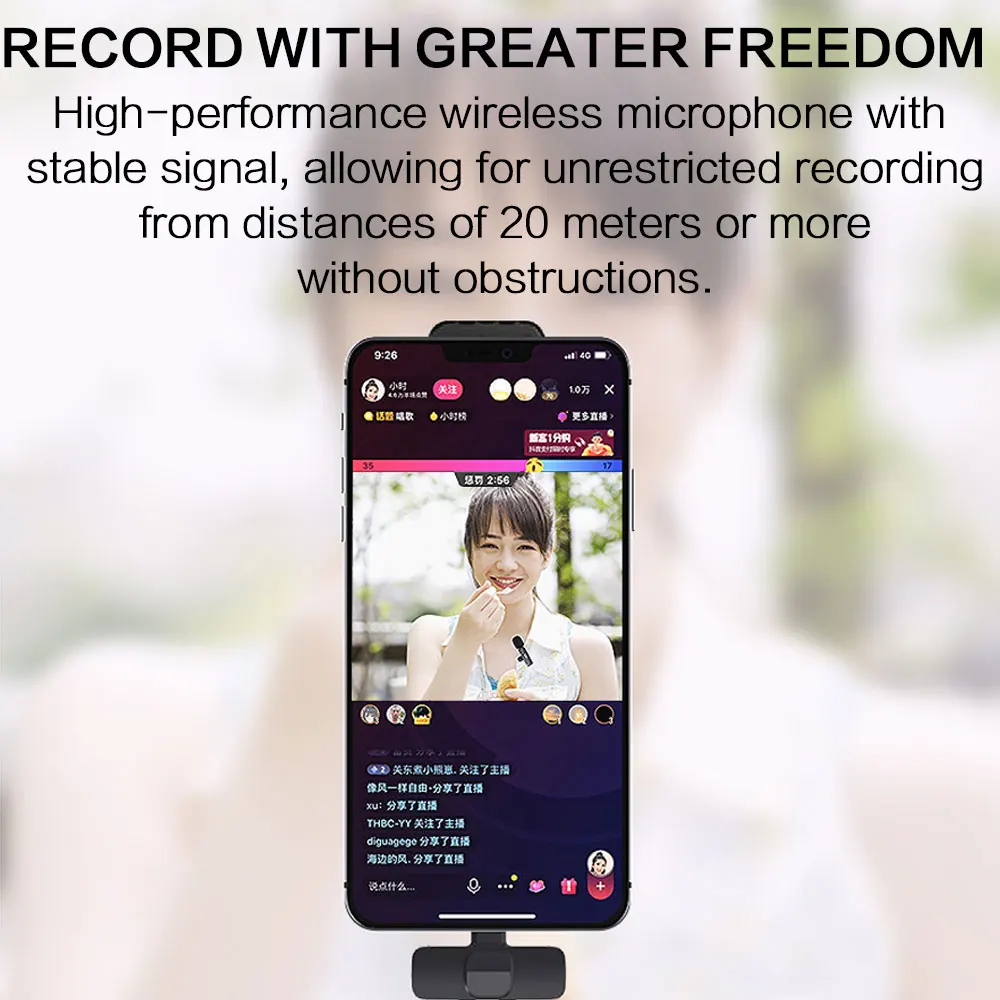 Wireless Lavalier Microphone Type-C For iPhone 15 Pro Max Android Phone Live Streaming Vlog Recording Plug Play Lapel Mic YouTube Audio Video Content Creator Professional Crystal Clear Sound Mini Small Rechargeable Clip On Magnetic Noise Reduction view 3