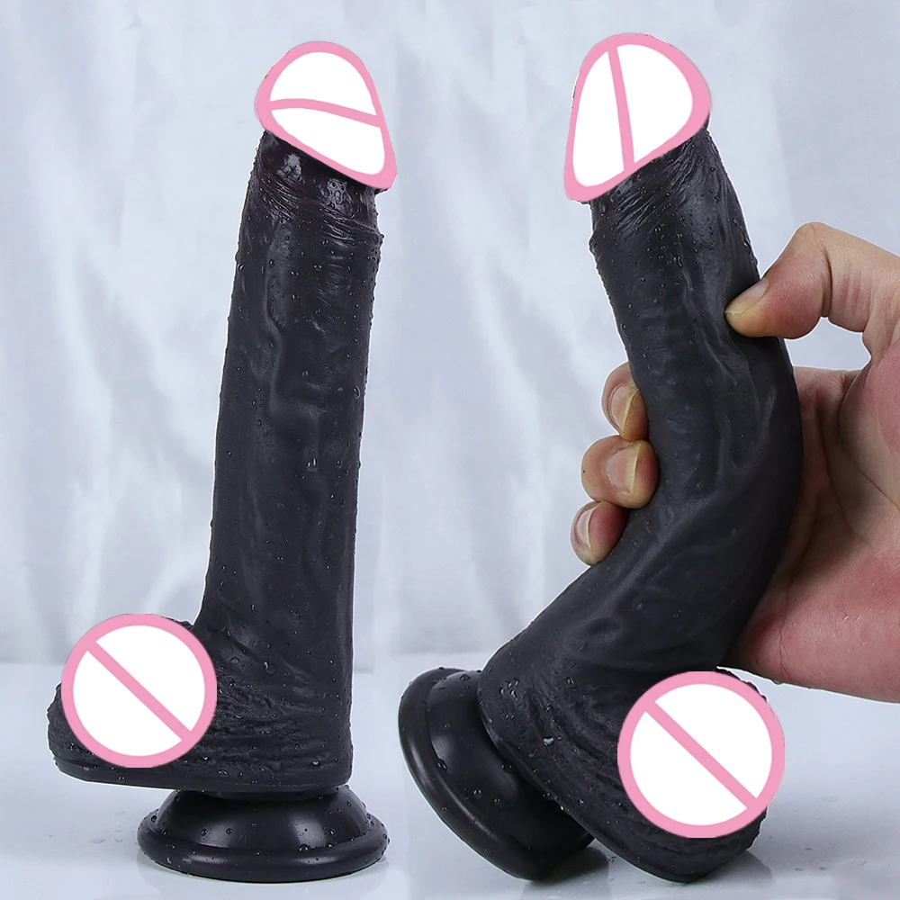 Top Cock Realistic Dildo Black Big Dick Huge Penis Adults Anal Sex Toys Vagina Strapon Masturbators For Woman G-spot Stimulator