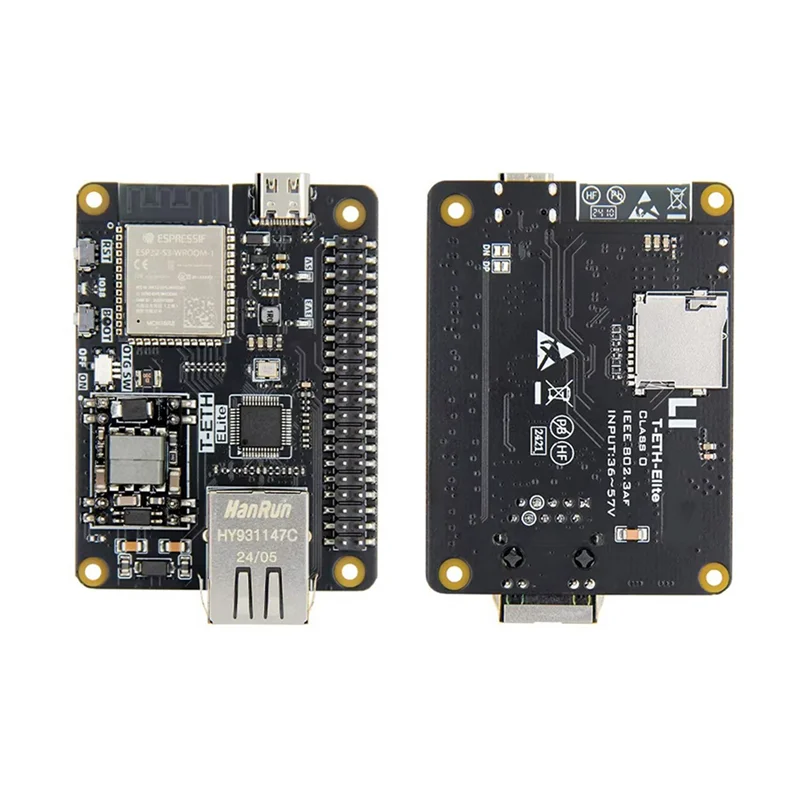 

2X T-ETH-Elite ESP32-S3 Ethernet Development Board 2.4Ghz Wi-Fi & Bluetooth 5(LE) Supports POE Power Supply-Y47A