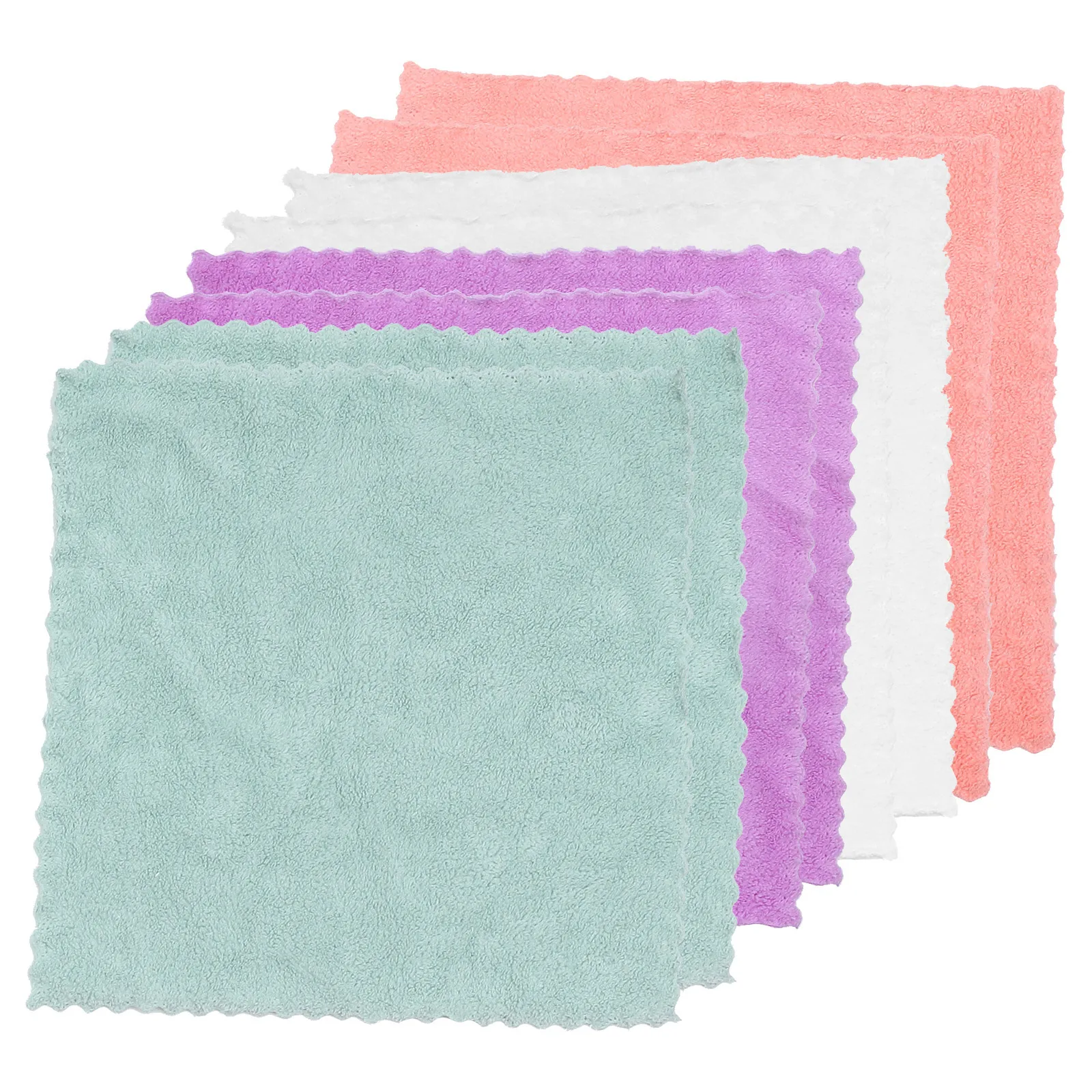 ผ้าเช็ดหน้าใยคอรัลฟลีซ 8 ชิ้น ซึมซับน้ำได้ดี ผ้าขนหนูเนื้อนุ่มสำหรับอาบน้ำ เช็ดผม หน้า ผิวกาย ดูแลผิว ผ้าเช็ดทำความสะอาด ซึมซับน้ำได้ดี