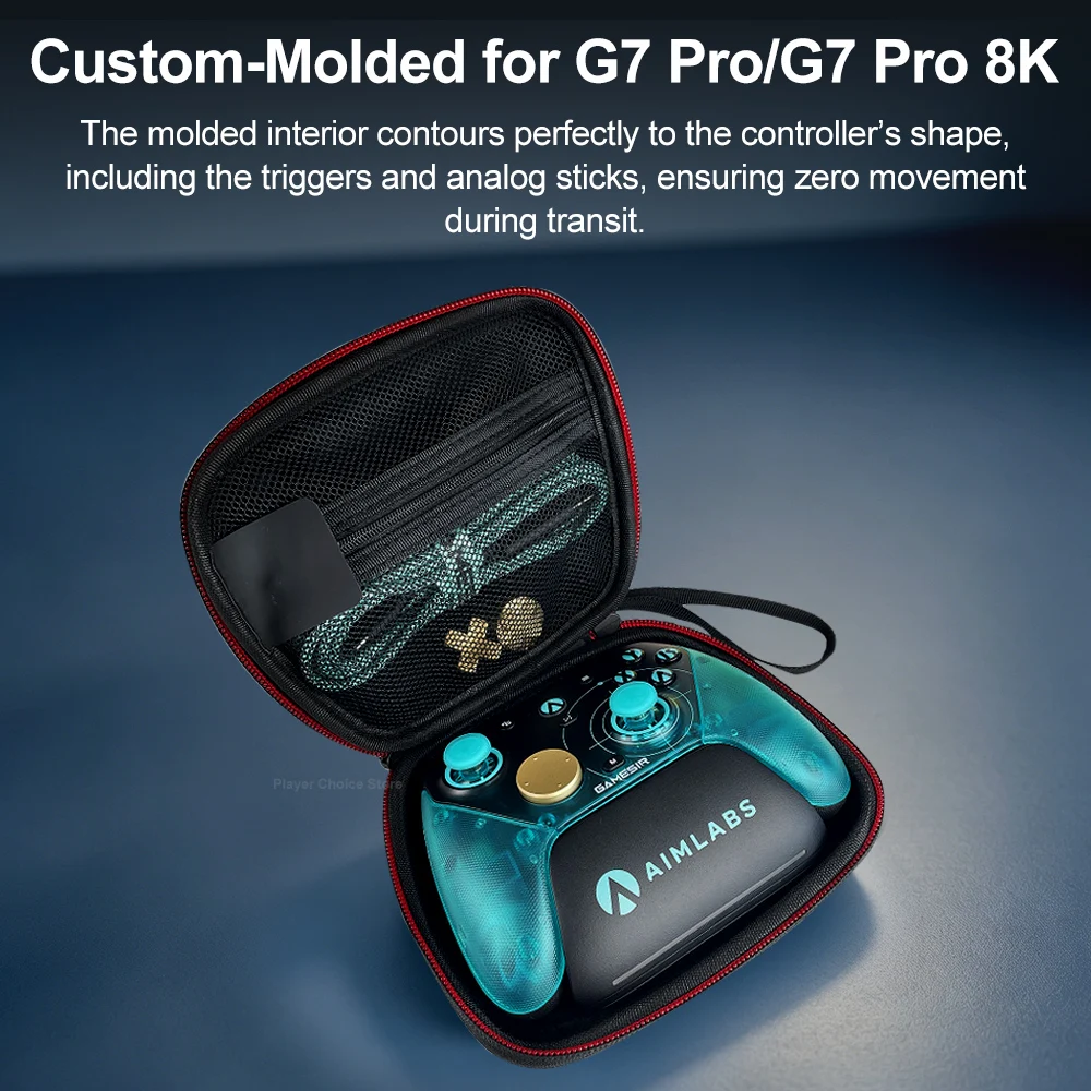 GameSir G7 Pro 8K Carrying Case for G7 Pro Wuchang ZZZ Aimlabs Champion Edition with 3 Pairs Swappable Thumbsticks Handy Bag view 2