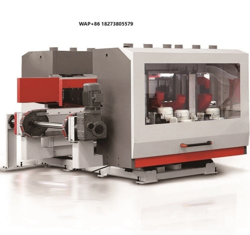 Wood Flooring Automatic Double End Tenoner Machine With 10 Spindles