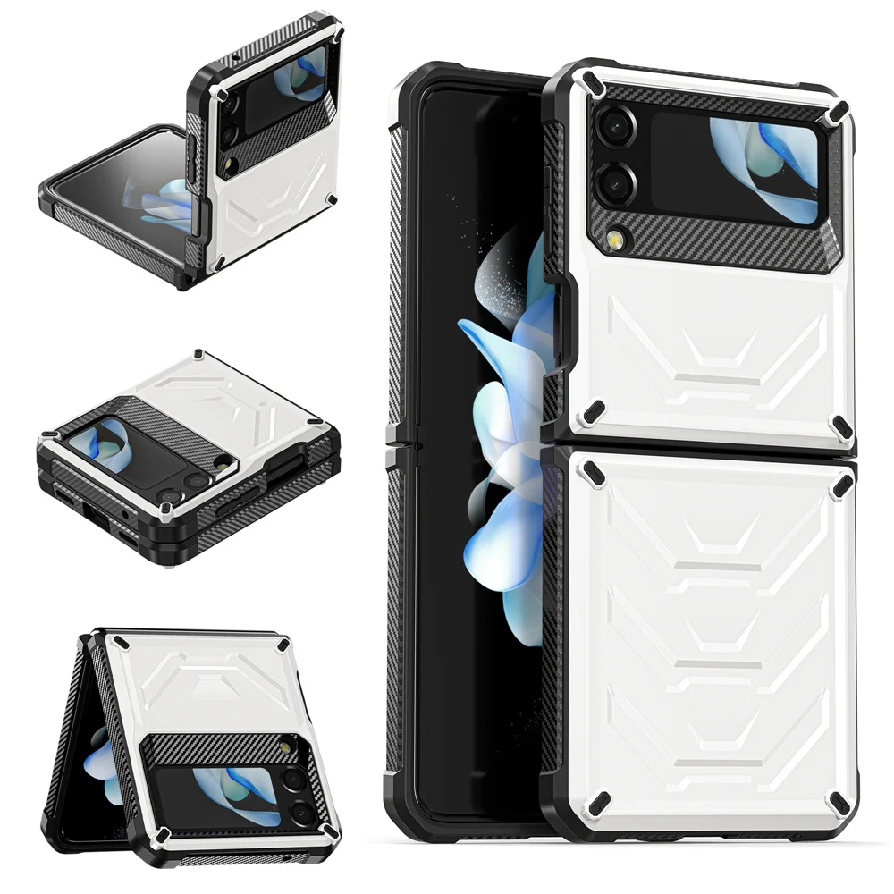 Military Grade Protection Defender Folding Case for Galaxy Z Flip 4 Flip 3 Shockproof Heavy Duty Armor Protective Cover