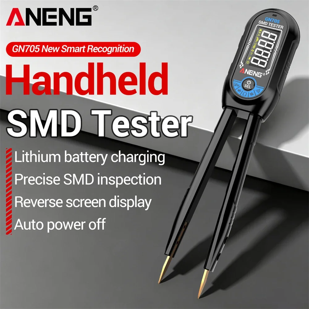 ANENG Smart Digital Tweezer SMD Tester Rechargeable Mini  Resistance Capacitance DC Voltage Auto Measurement Diode Tester Tools