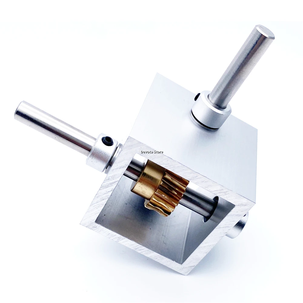 1:10 1:20 Worm Gear Reduction Gearbox 6/8MM Shaft 20T Gear 90 Degree Right Angle Corner Device