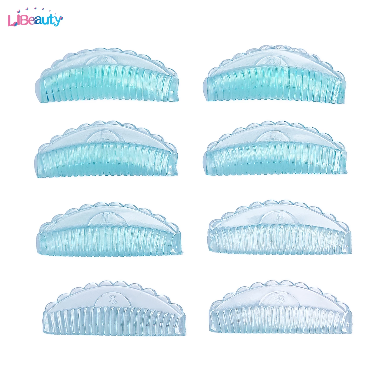 Libeauty, 4 pares, varilla permanente de pestañas de silicona reutilizable, varilla de pestañas pegajosas, escudo de elevación, rizador de pestañas 3D, accesorios, herramienta de maquillaje