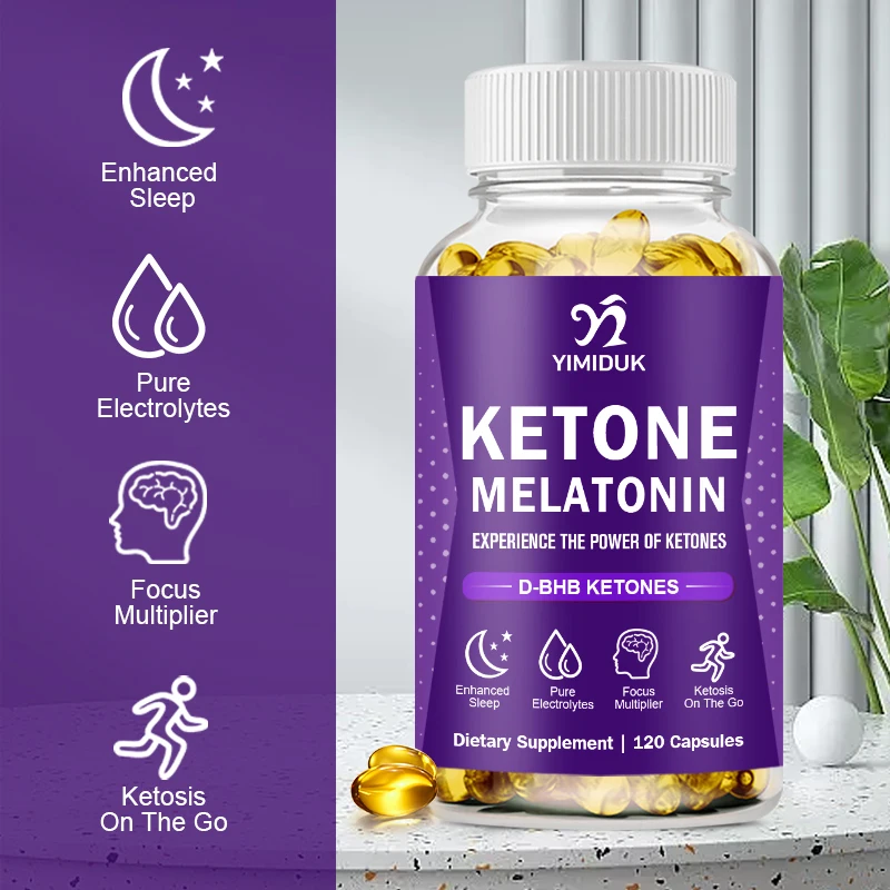 Ketone Melatonin Capsule, Support Healthy Sleep Patterns, Night Sleep Support Slimming And Weight Loss, For Both Men & Wom