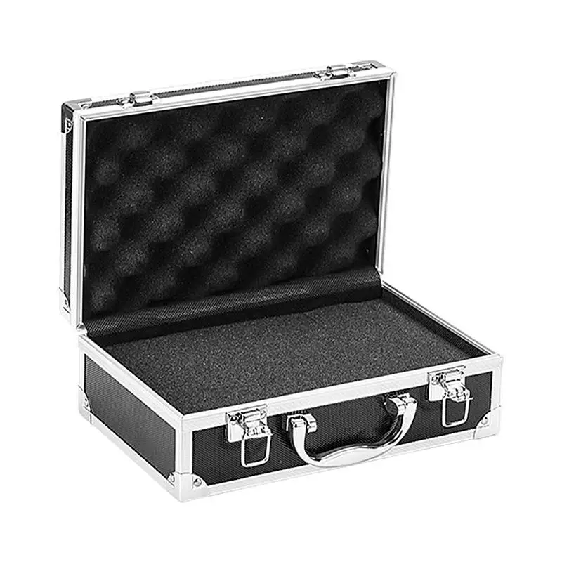 Portable Toolbox Aluminum Suitcase With Lock Electric Tool Box With Sponge Hard Case Flight Case Household Equipment Storage