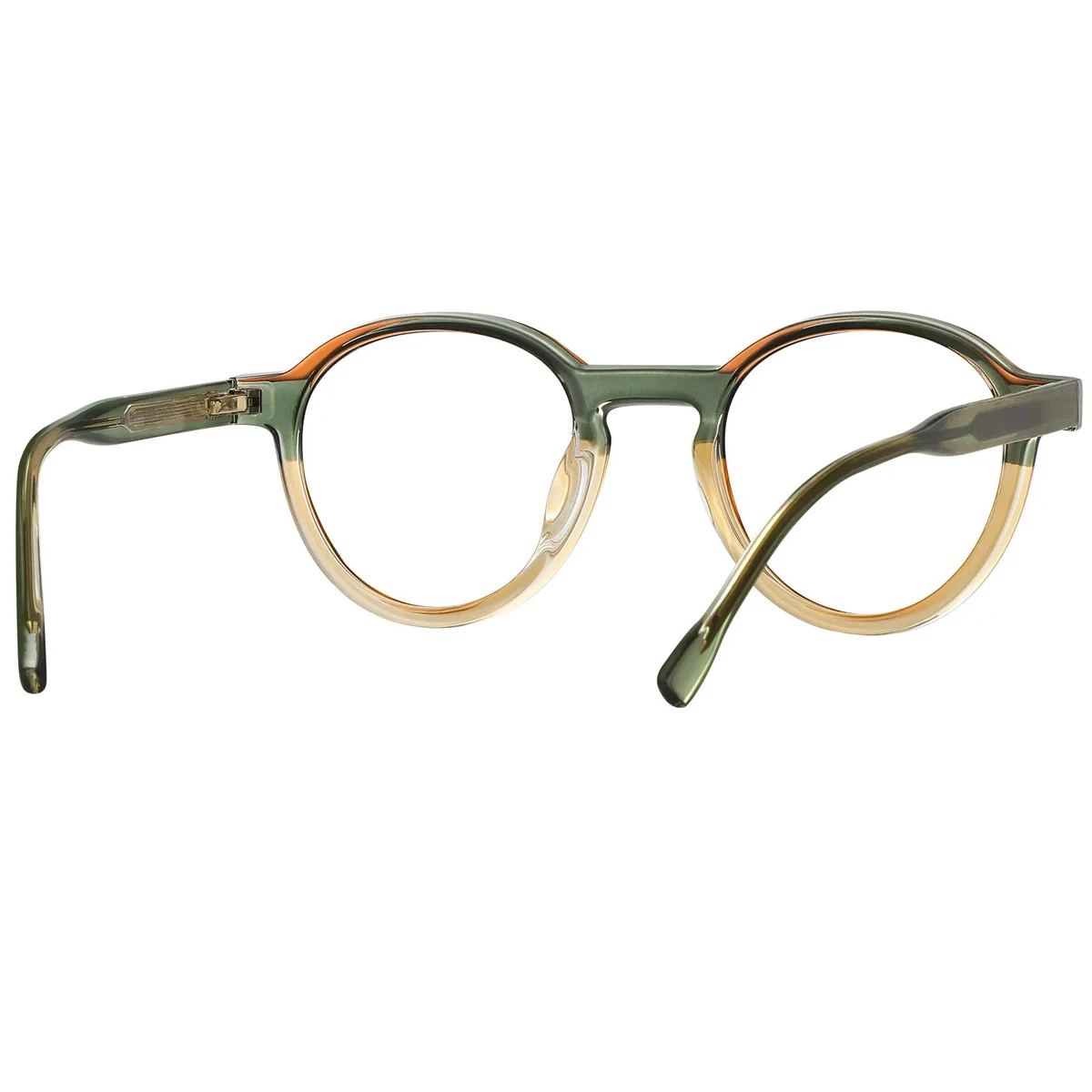 FYTOO Artistic Colorful Gradient Round Glasses Stylish Lively, Lightweight TR, Unisex Comfortable to Wear Daily.