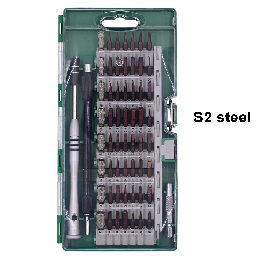 With Short Bit 60 in 1 Precision Magnetic Combination Screwdrivers Kit with Retail Package for Electronics Repair 60set/lot