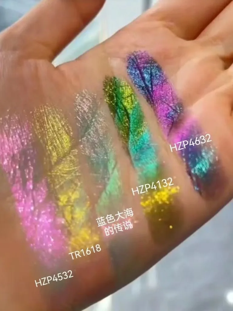 ظلال عيون الحرباء بتأثير لامع ، لون الحلوى ، متلألئ للغاية ، لون واحد ، زينة ، مكياج العيون #5