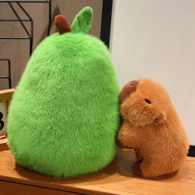 ในสต็อกน่ารัก Capybara Plush ของเล่น Plush Creative Avocado หมอนตกแต่งห้องที่ถอดออกได้ของเล่นสาววันเกิด/คริสต์มาสของขวัญ