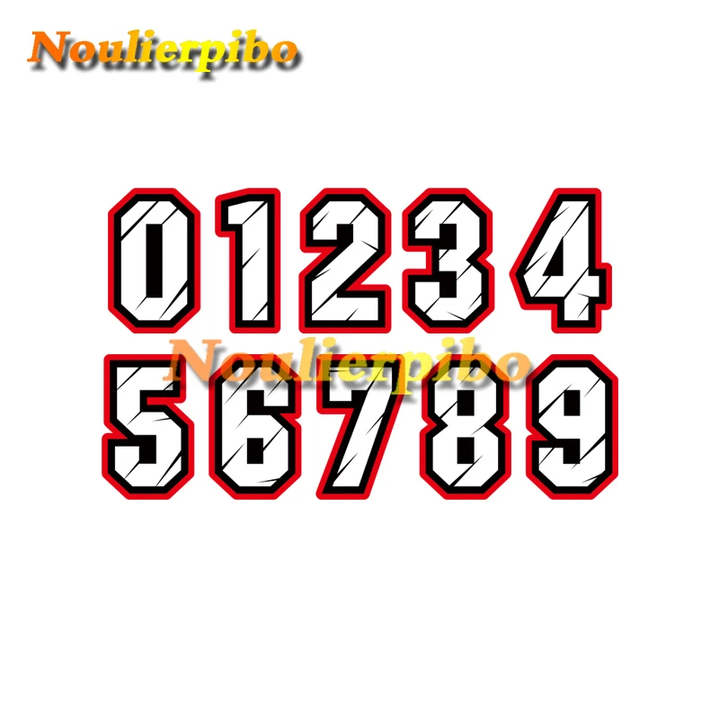 Racing Numbers 1 2 3 4 5 6 7 8 9 0 Car Stickers Waterproof Car Bumper Window Motorcycle Helmet Accessories Laptop Vinyl Decals