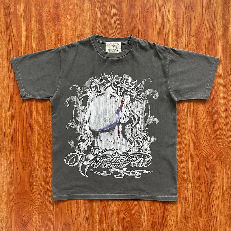 

Vertabrae Pu Tee Pure Cotton ort Sve Printed T-irt Youth Faion Summer Casual round Ne Top for Men