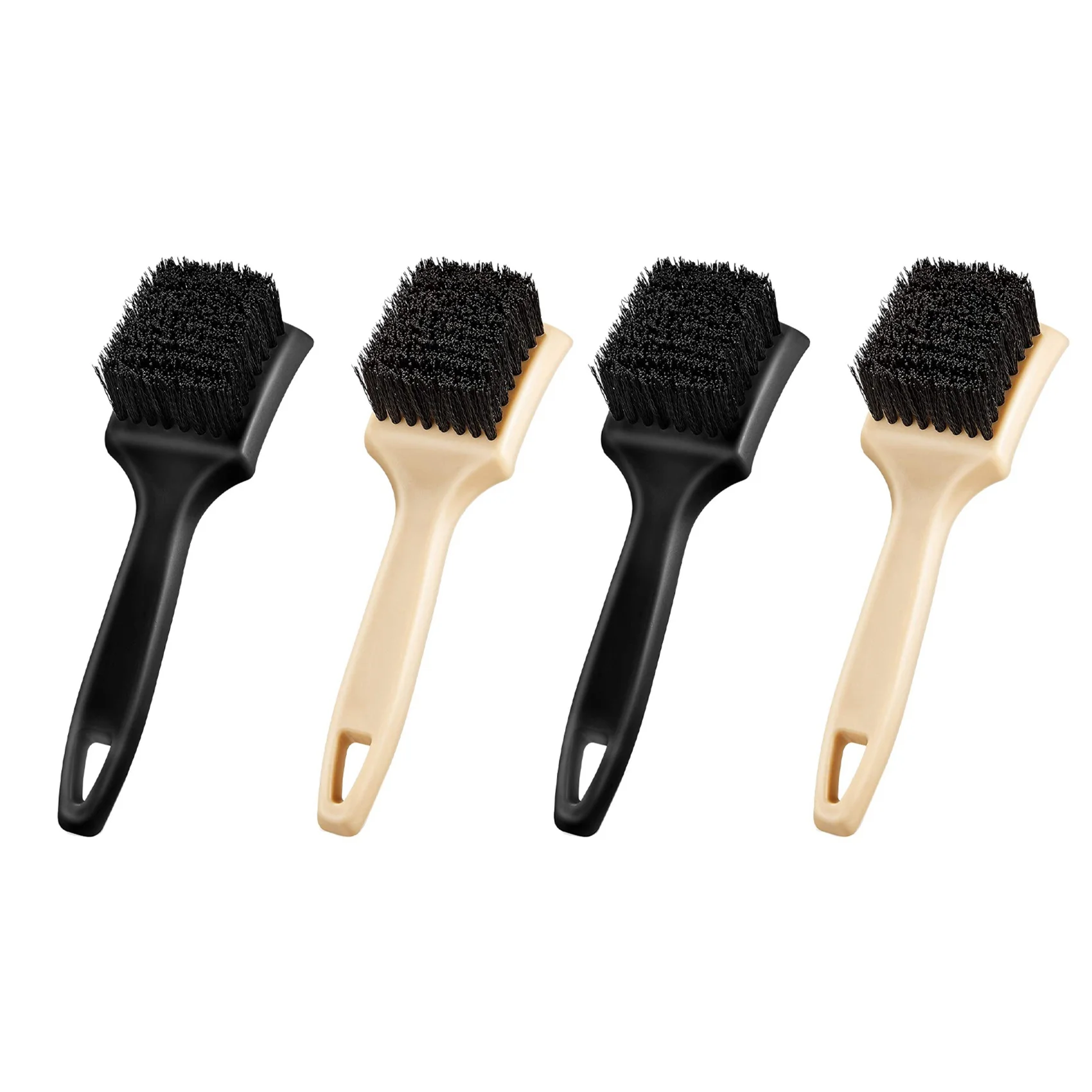 Classy-4Pc Car Carpet Upholstery Cleaner Brush Car Wheel And Tires Brush Car Detailing Brushes Car Wash Accessories Scrub Brush