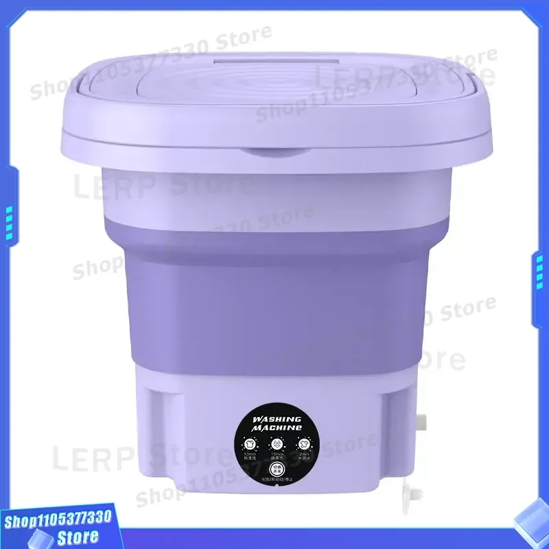 Portable Mini Washing Machine for Underwear Socks Baby Clothes Small Bucket Semi Automatic Dehydrator Compact Laundry Device 2